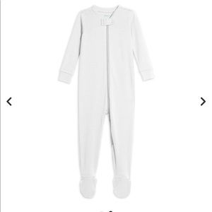 Primary zip footie 0-3 month baby long bodysuit